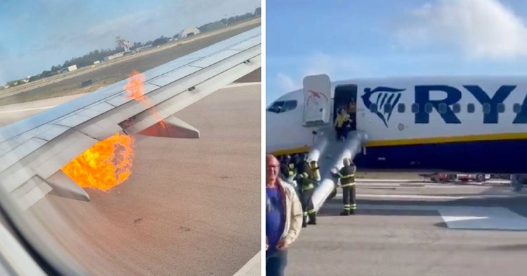 ВИДЕО Драма во Италија, се запали мотор на авионот на Рајанер, патниците евакуирани