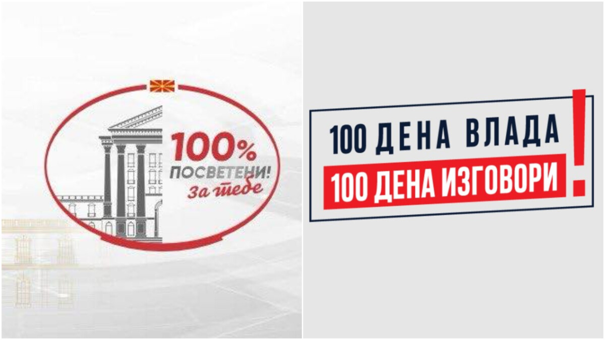 100 дена Влада, за СДСМ „100 дена само изговори“, за власта „100% посветени за тебе“
