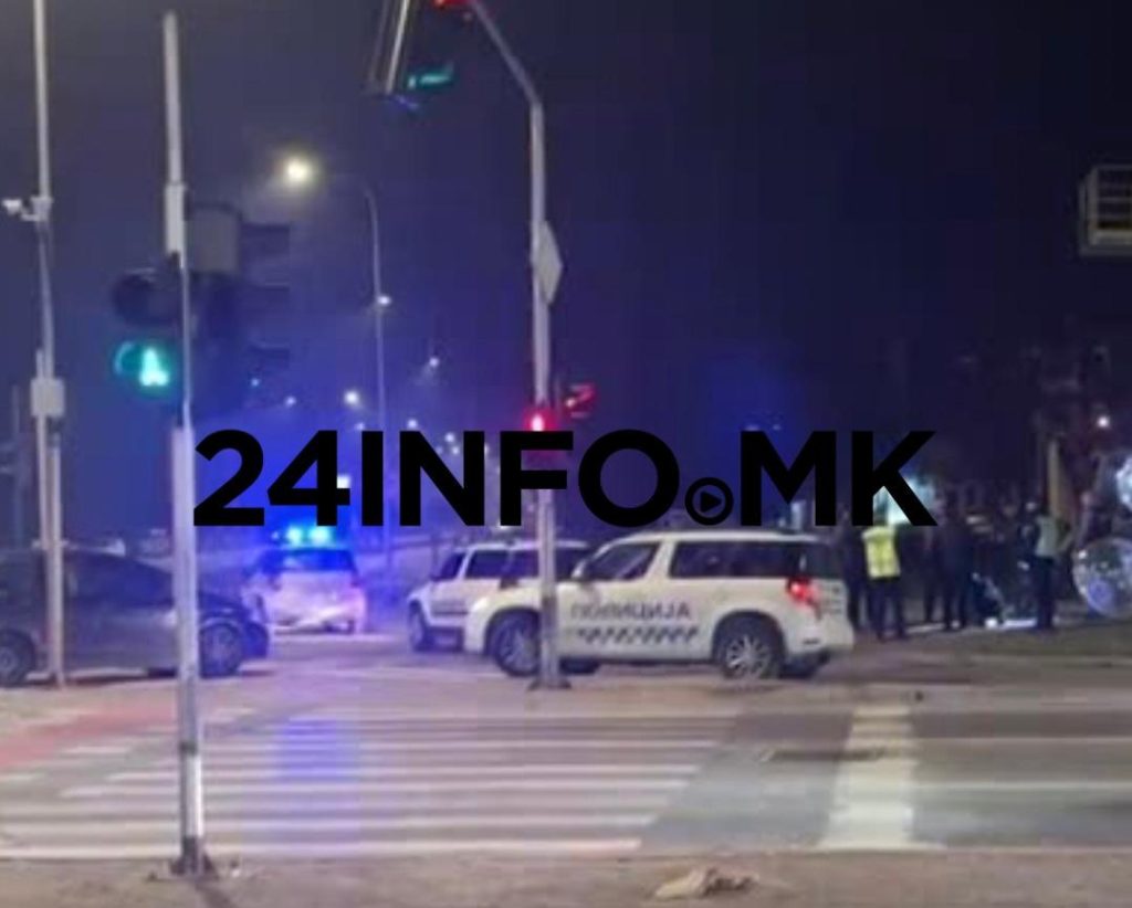 ВИДЕО Големо полициско присуство и блокиран сообраќај вечерва во Лисиче