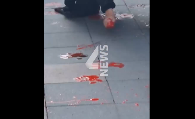ВИДЕО „Крвави раце пред Кривичен суд“: Демонстрантите бараат казна за 20-годишниот возач