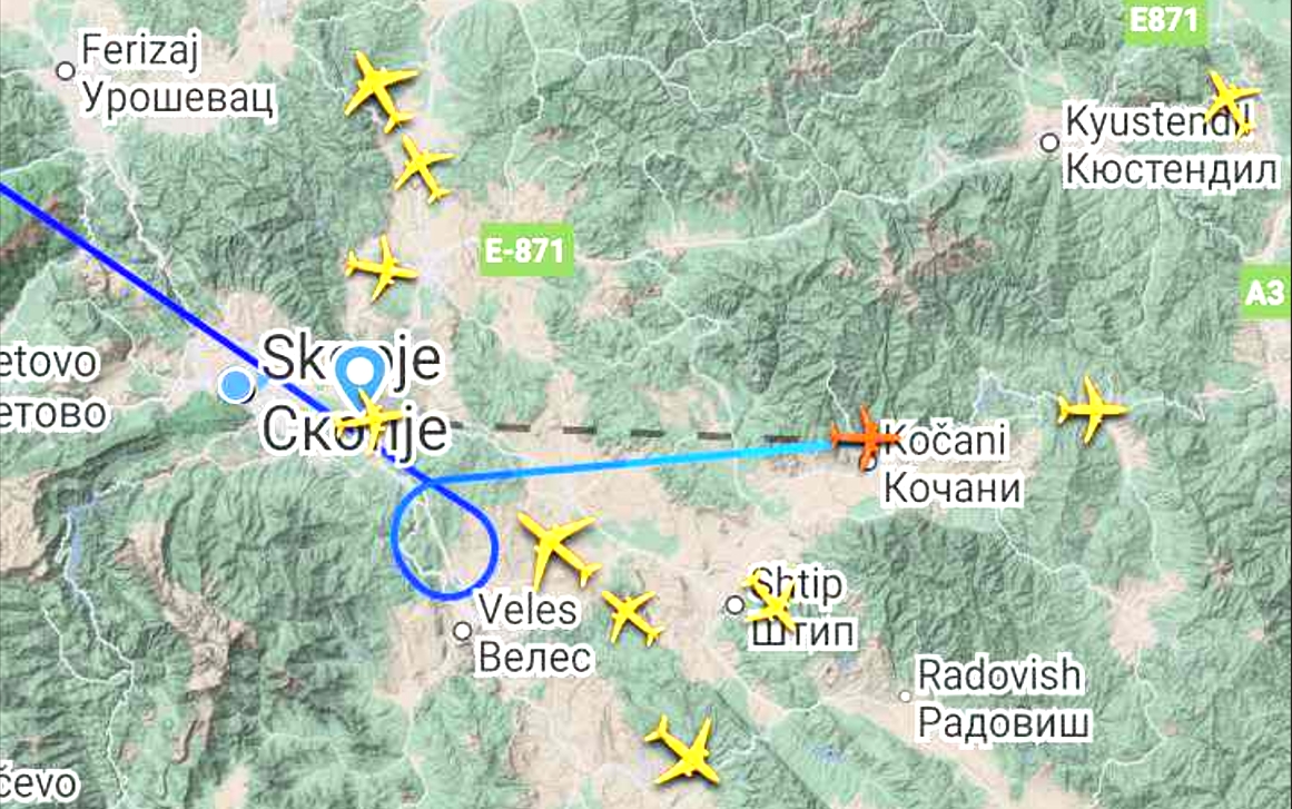 Авионот од Швајцарија пренасочен кон Софија, не може да слета на скопскиот аеродром!