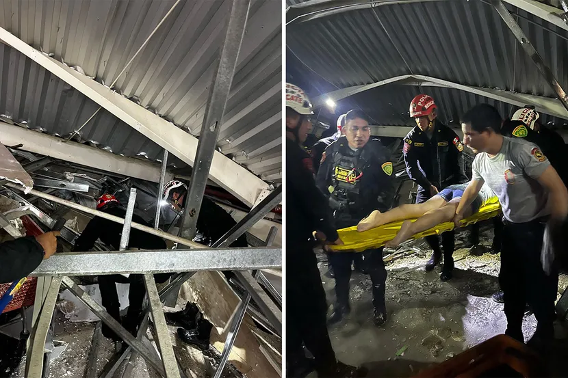 ВИДЕО Први снимки од трговскиот центар во кој падна плафонот на луѓе: Спасувачи трагаат по преживеаните