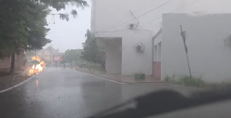 ВИДЕО Невреме со град во Штип