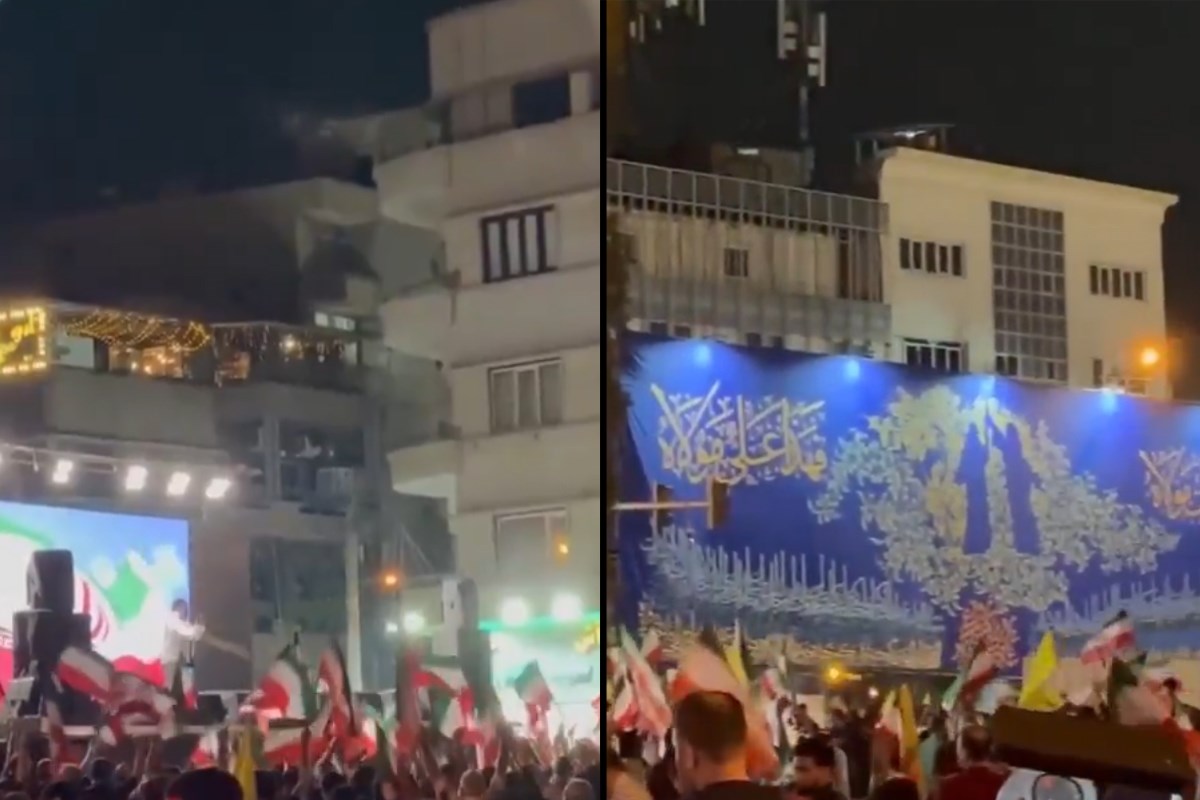 ВИДЕО: Жителите на Техеран ги славеа иранските напади врз Израел на плоштадите