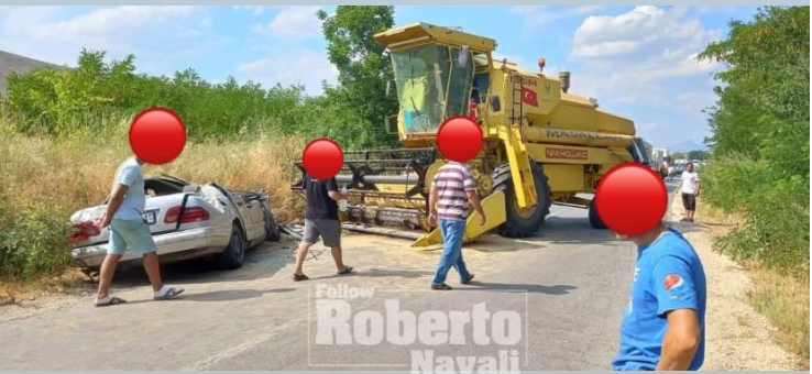 Се судрија автомобил и комбајн на патот Битола – Прилеп!