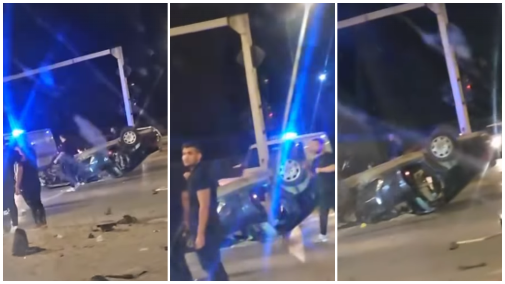 ФОТО Тешка сообраќајка во Бутел – возило заврши на кров!