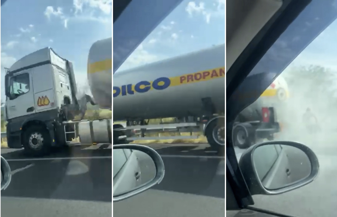 ВИДЕО Запалена цистерна пред Катланово