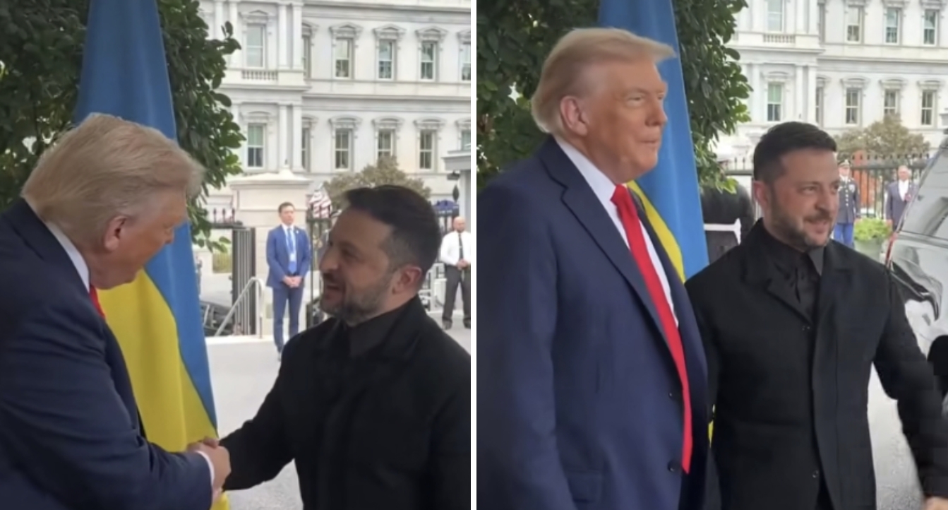 Белата куќа објави црно-бела фотографија од Трамп и Зеленски