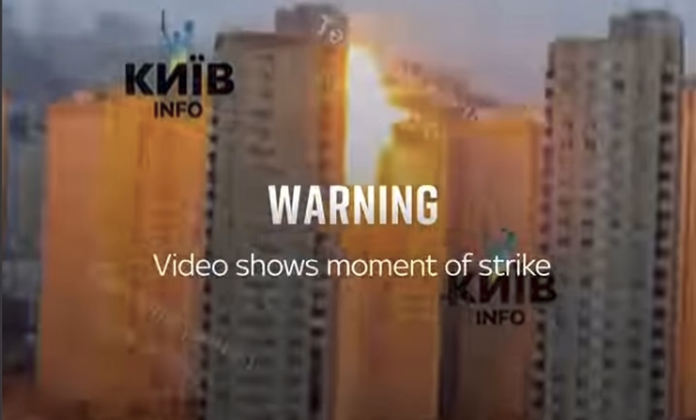 ВИДЕО Ова е моментот на рускиот напад врз Киев
