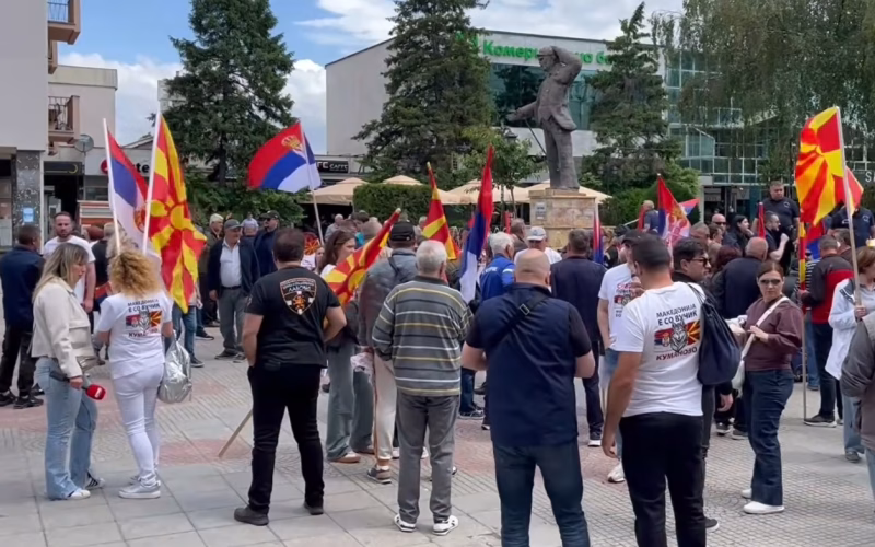Македонското здружение на Србите што демонстрираше поддршка на Вучиќ во Куманово финансирано од МНР на Србија
