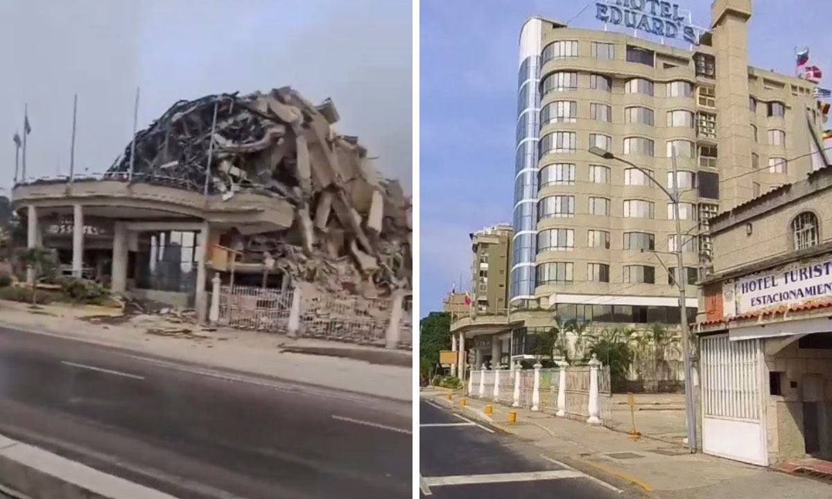 ВИДЕО Земјотресите урнаа хотел во Венецуела, остана само влезот
