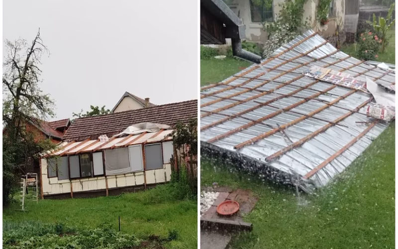 ВИДЕО Погледнете како страшна бура уништи работилница за само 1 минута