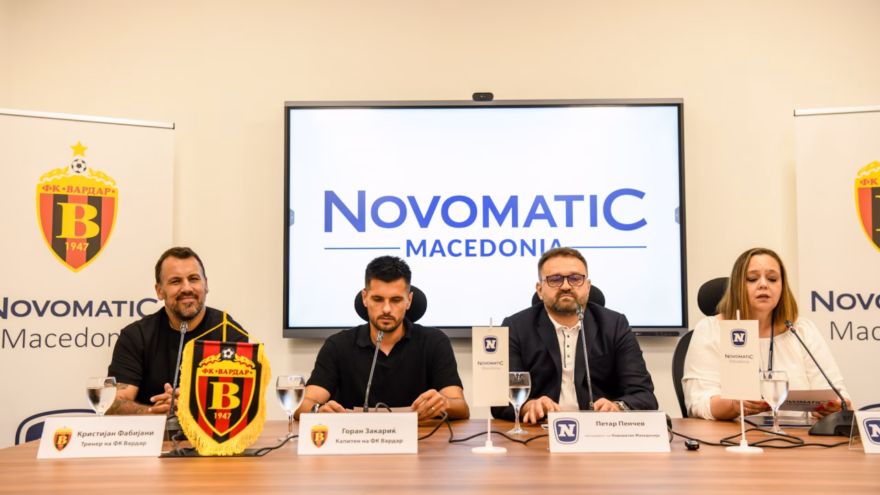 Шампионите продолжуваат заедно: Новоматик Македонија и во следната фудбалска сезона останува генерален спонзор на ФК Вардар