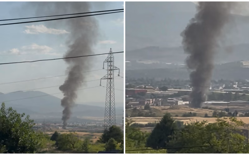 ВИДЕО Голем пожар кај Визбегово, густ црн чад се издига над Скопје!