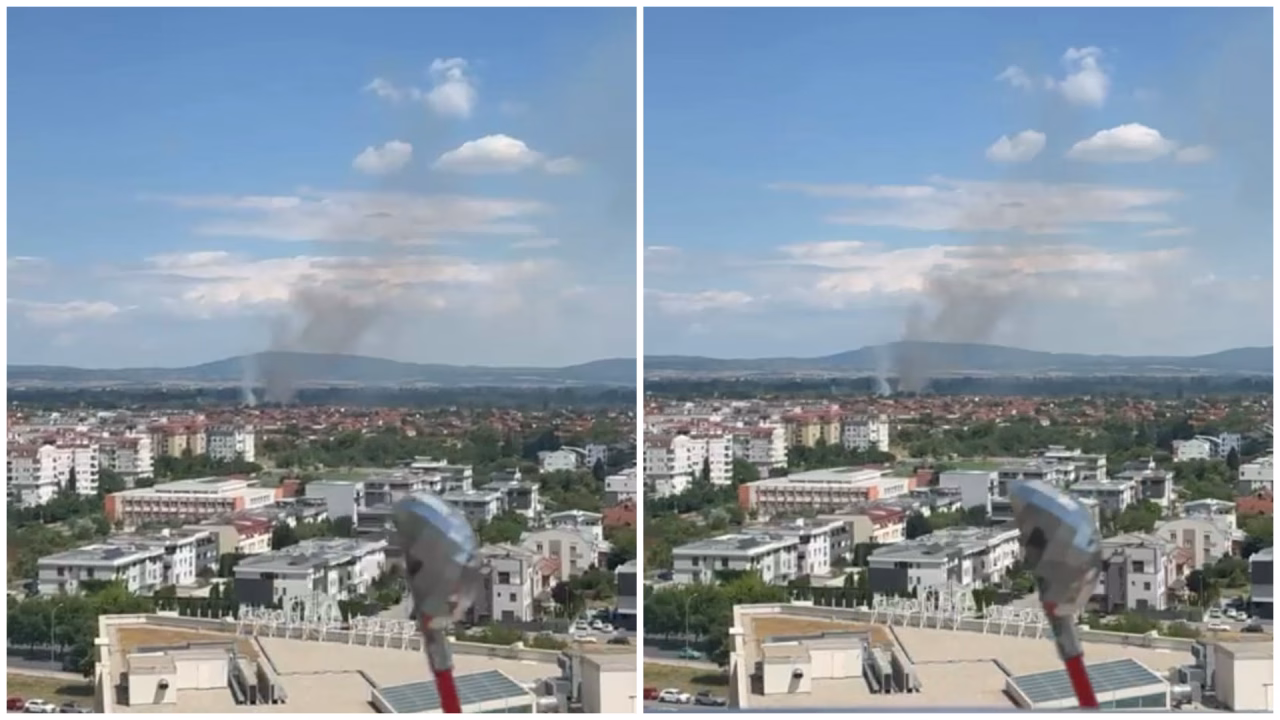 ВИДЕО Пожар на дива депонија во Долно Лисиче, пожарникарите на терен