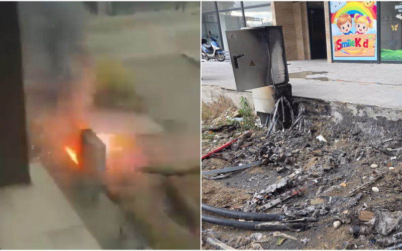 ВИДЕО „Ова е трет пожар за една година, деца секој ден играат додека каблите беа „голи“, сведочи станар каде утрово избувна пожар