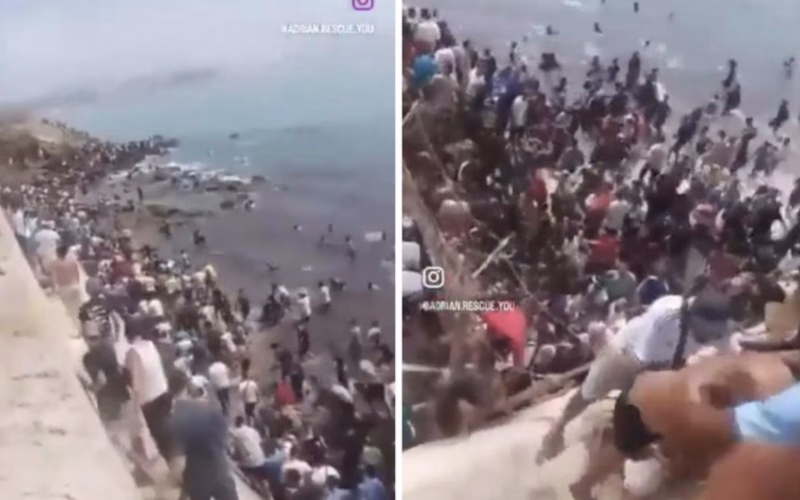 ЕКСПЛОЗИЈА НА МИГРАНТСКАТА КРИЗА ВО СЕУТА: Илјадници луѓе ја препливаа границата, локалните власти бараат вонредна состојба