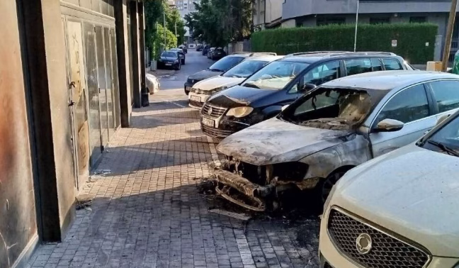 ФОТО Запален автомобилот на обвинетиот судија Ѓоко Ристов