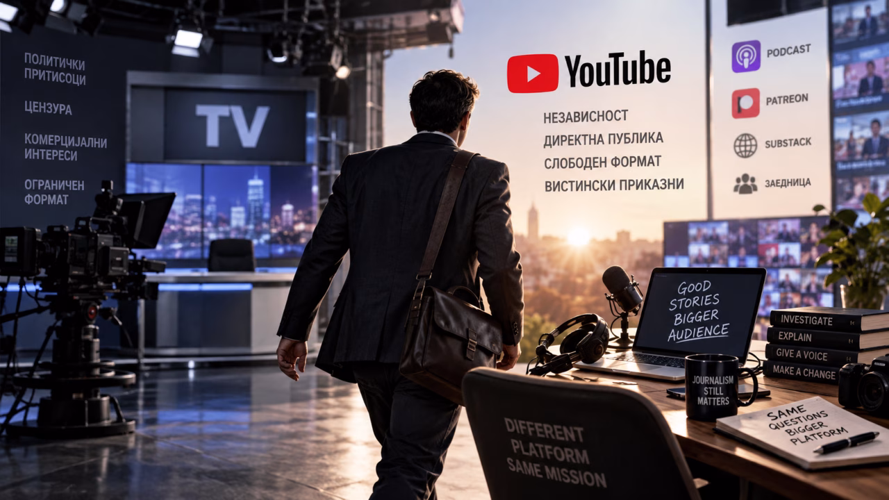 YouTube наместо национална фреквенција: Новата битка за независно новинарство