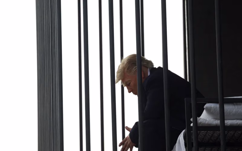 „Трамп зад решетки“: Необична инсталација привлече толпи граѓани во Техеран